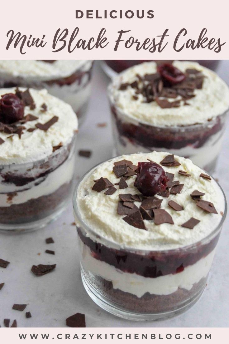 Mini Black Forest Cakes | Crazy Kitchen